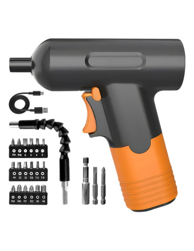 Taladro destornillador recargable 3.7V, kit de...