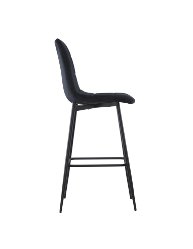 4 taburetes terciopelo VELVETTE, negros con...