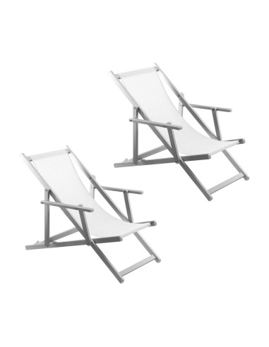2 sillas plegables Napoli con reposabrazos de...
