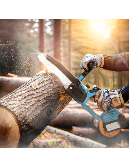 Motosierra eléctrica de 8" con doble batería de 48V y maletín.