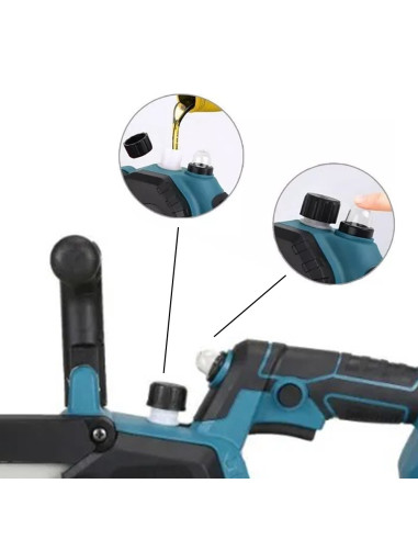 Motosierra eléctrica de 8" con doble batería de...