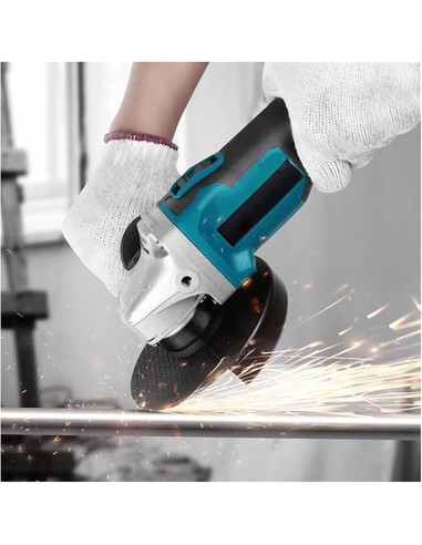 Amoladora angular sin cable con batería doble...