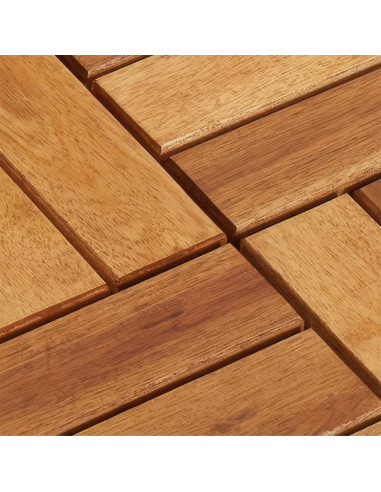 Paquete de 6 baldosas de madera de acacia...