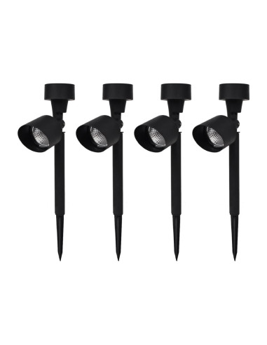 4uds. Lámpara de jardín solar recargable de...