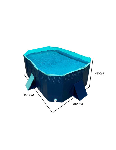 Piscina rígida plegable no inflable de PVC 330l para niños y perros.