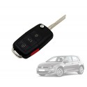 Carcasa para llave de coche con control remoto compatible con VOLKSWAGEN GOLF (4 botones)