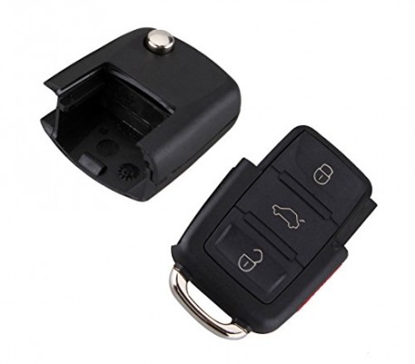 Carcasa para llave de coche con control remoto compatible con VOLKSWAGEN GOLF (4 botones)