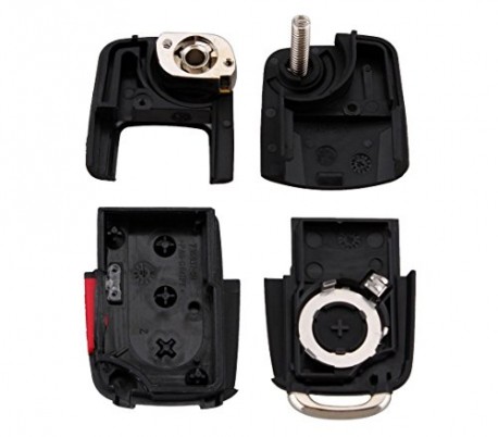 Carcasa para llave de coche con control remoto compatible con VOLKSWAGEN GOLF (4 botones)