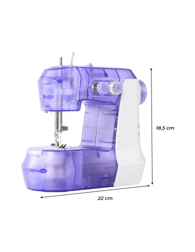 Mini máquina de coser eléctrica portátil de...