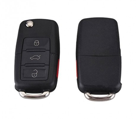 Carcasa para llave de coche con control remoto compatible con VOLKSWAGEN GOLF (4 botones)