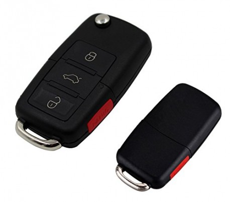 Carcasa para llave de coche con control remoto compatible con VOLKSWAGEN GOLF (4 botones)