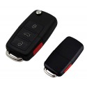 Carcasa para llave de coche con control remoto compatible con VOLKSWAGEN GOLF (4 botones)