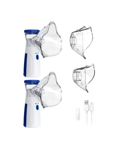 Kit 2u Nebulizadores Ultrasónicos Recargables + Mascarillas.