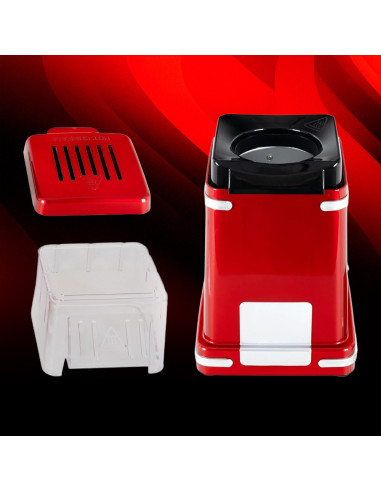 Máquina Palomitas 1200W, Aire Caliente, Roja,...