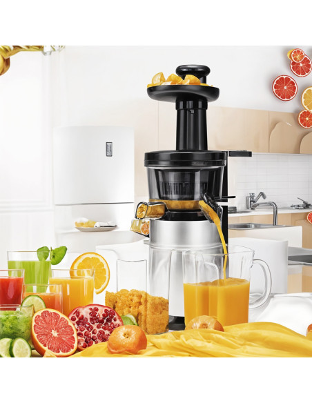 Extractor Jugo en Frío 150W, Fruta y Verdura, con Contenedor de Pulpa.