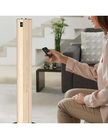 ROWENTA Ventilador Pedestal Ultra Slim, Climatizador con Mando.