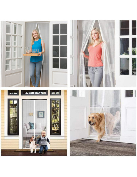 Mosquitera Magnética 140x245 para Puerta, Jardín, Balcón o Camping.