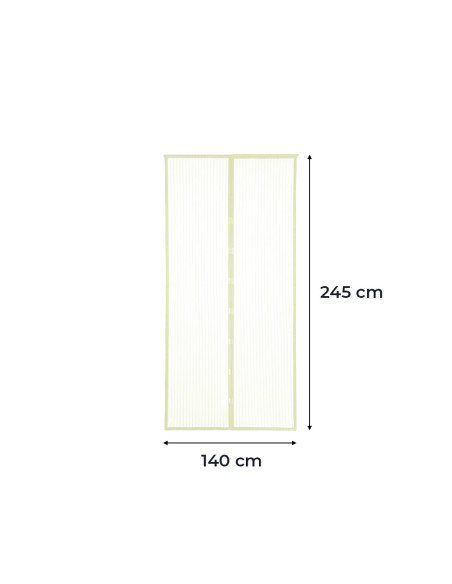 Mosquitera Magnética 140x245 para Puerta, Jardín, Balcón o Camping.