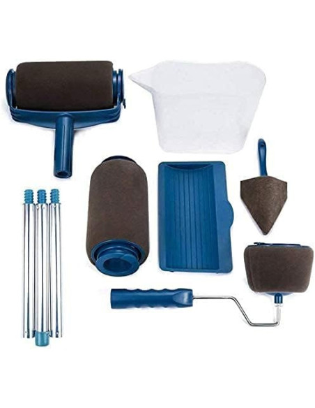 2 Rodillos de Pintura Antigoteo con Depósito Recargable y Mango Extensible