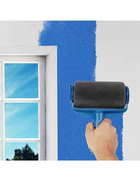 2 Rodillos de Pintura Antigoteo con Depósito Recargable y Mango Extensible