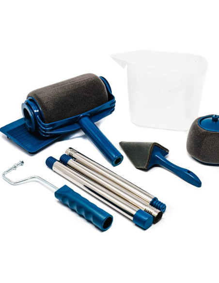 2 Rodillos de Pintura Antigoteo con Depósito Recargable y Mango Extensible