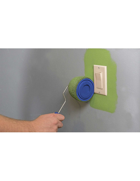 2 Rodillos de Pintura Antigoteo con Depósito Recargable y Mango Extensible