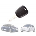 Carcasa para llave de coche con control remoto compatible con CITROEN - PEUGEOT (2 botones)