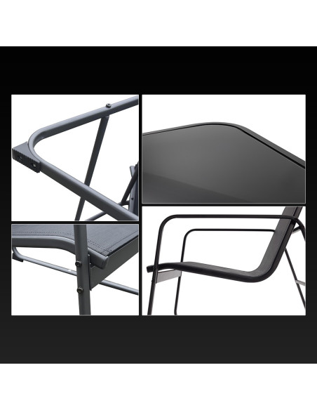 Set Jardín Zanzibar NEGRO 4 pzs