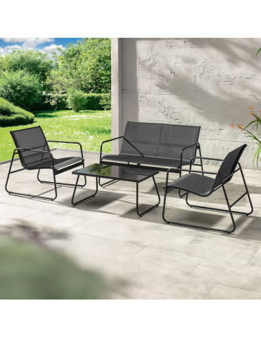 Set Jardín Zanzibar NEGRO 4 pzs