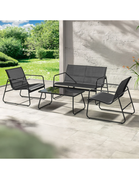 Set Jardín Zanzibar NEGRO 4 pzs