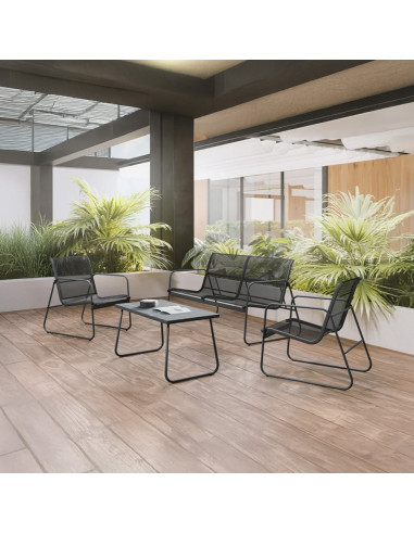 Set Jardín Zanzibar NEGRO 4 pzs