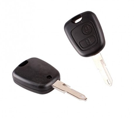 Carcasa para llave de coche con control remoto compatible con CITROEN - PEUGEOT (2 botones)