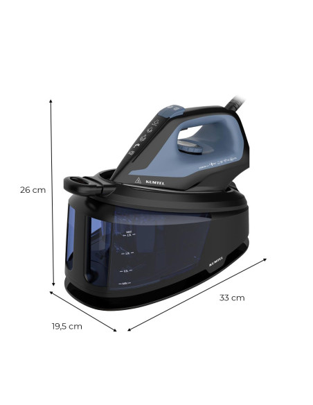 Plancha de Vapor con Caldera 2400W, Capacidad de 1.5lt y Suela de Cerámica.