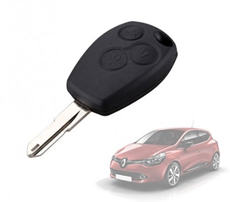 Carcasa para llave de coche con control remoto compatible con RENAULT (3 botones)