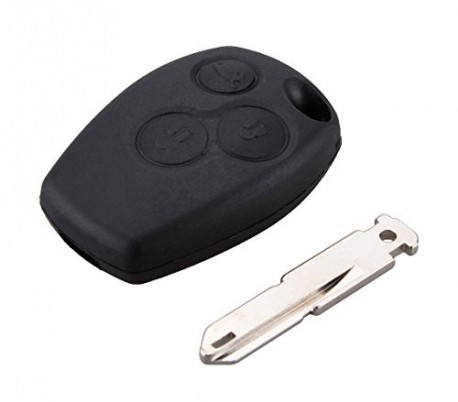 Carcasa para llave de coche con control remoto compatible con RENAULT (3 botones)
