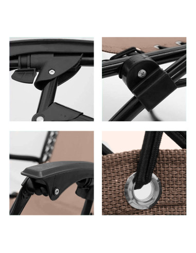 2 Tumbonas Gravedad Cero Plegables Reclinables...