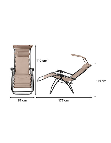 2 Tumbonas Gravedad Cero Plegables Reclinables...