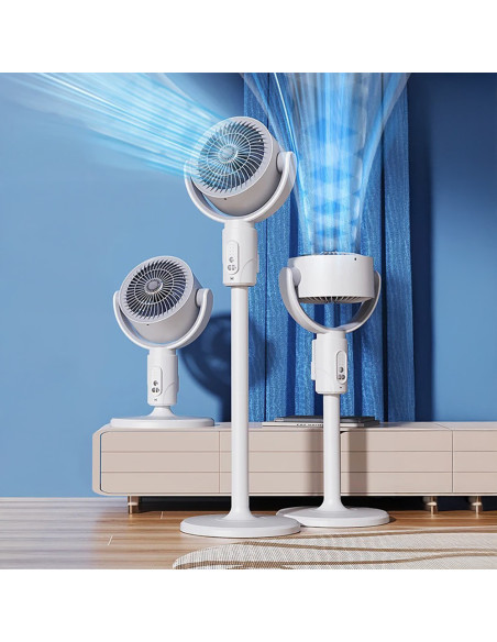 Ventilador 3 en 1 Inalámbrico, Recargable, Ajustable con Mando a Distancia