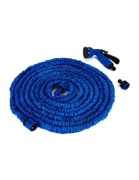 Manguera Extensible de 15m con Boquilla de 7 Chorros Universal