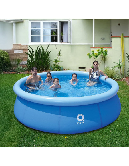 Piscina Fuoriterra AVENLI Rotonda Gonfiabile con Accessori 450x84cm Autoportante