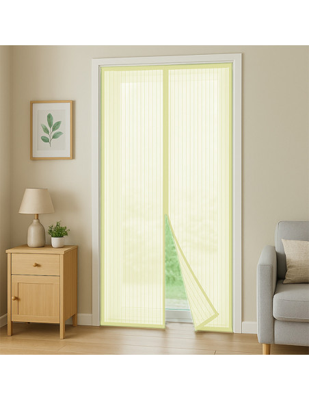 2pz Mosquitera Cierre Magnético Imán 140x245 para Casa Camping Ventanas