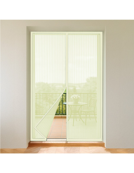 2pz Mosquitera Cierre Magnético Imán 140x245 para Casa Camping Ventanas