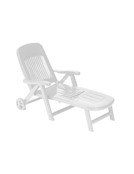 Tumbona CALIFORNIA con Ruedas Traseras Respaldo Reclinable para Exterior