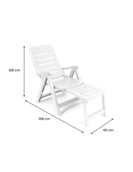 Tumbona QUINTILLA Extensión Respaldo Reclinable Exterior.