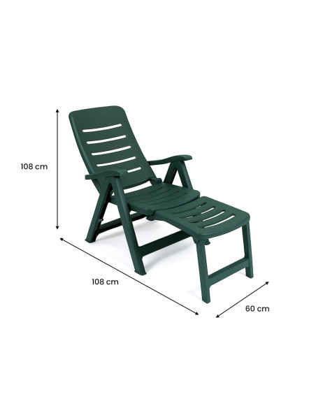 Tumbona QUINTILLA Extensión Respaldo Reclinable Exterior.
