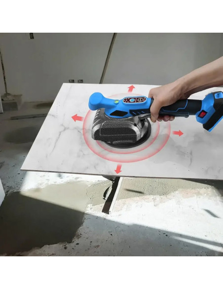 Ventosa Vibrante para Azulejos 130mm Doble Batería Recargable 21V con Maletín
