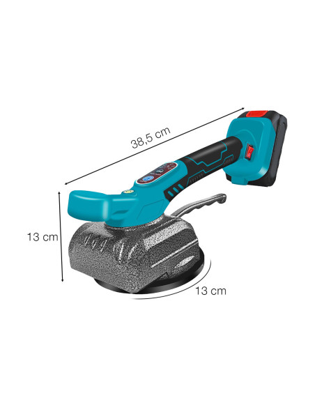 Ventosa Vibrante para Azulejos 130mm Doble Batería Recargable 21V con Maletín