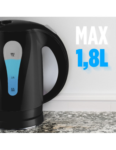 Hervidor Eléctrico Cordless 1,8L 2200W Base...