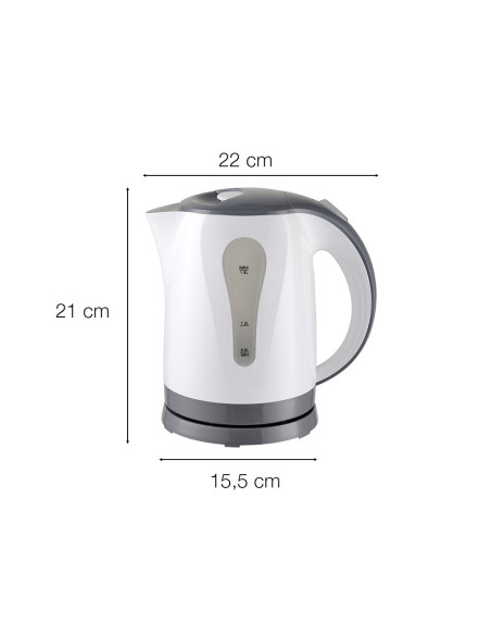 Hervidor Eléctrico Cordless 1,8L 2200W Base Giratoria y Apagado Automático