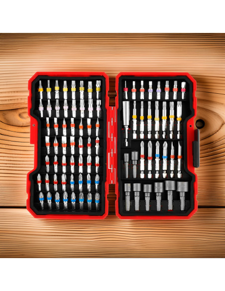 Set 83 Puntas Destornillador Magnéticas Kit Maletín Atornillado Universal.